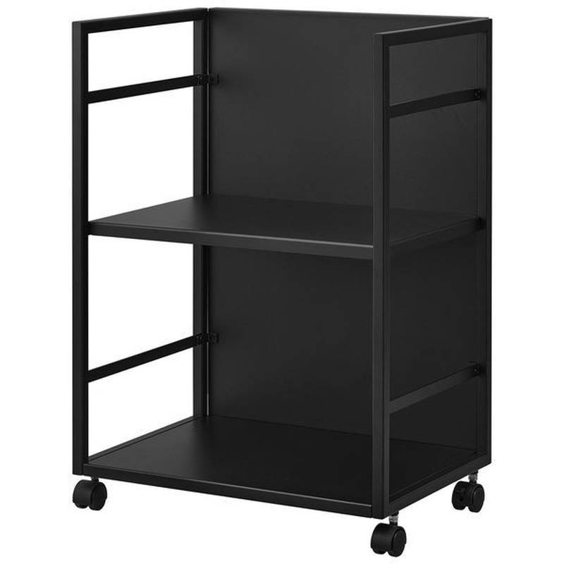 目隠しワゴン tower タワー キッチン ストッカー 収納棚 ランドセル デスク 整理棚 キャスター付 ブラック