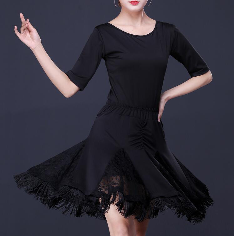 ダンス衣装セット 半袖ダンスTシャツ ラテンダンス ダンススカート 花柄 レディースダンスウェア ダンス練習着 クルーネック ダンス稽古 レッスン着 細見え 練習着 社交ダンス ラテンダンス モダン