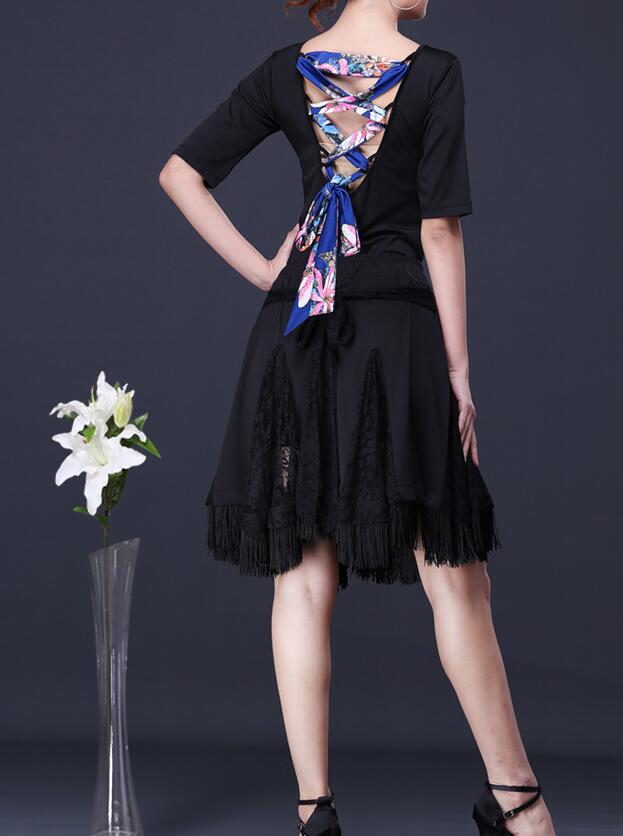 ダンス衣装セット 半袖ダンスTシャツ ラテンダンス ダンススカート 花柄 レディースダンスウェア ダンス練習着 クルーネック ダンス稽古 レッスン着 細見え 練習着 社交ダンス ラテンダンス モダン