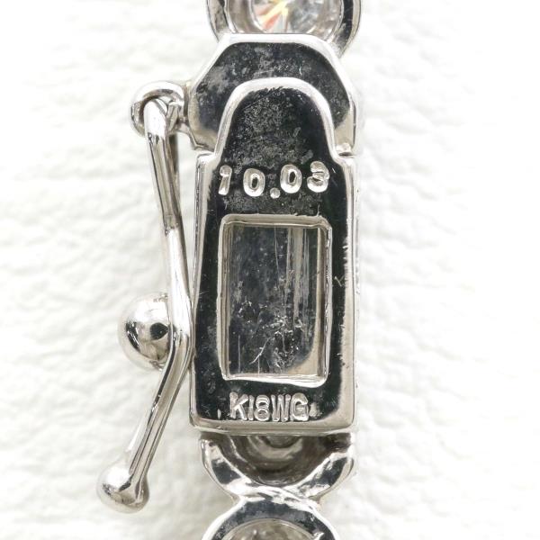 K18 18金 WG ネックレス ダイヤ 10.03 カード鑑別書 ジュエリー 中古