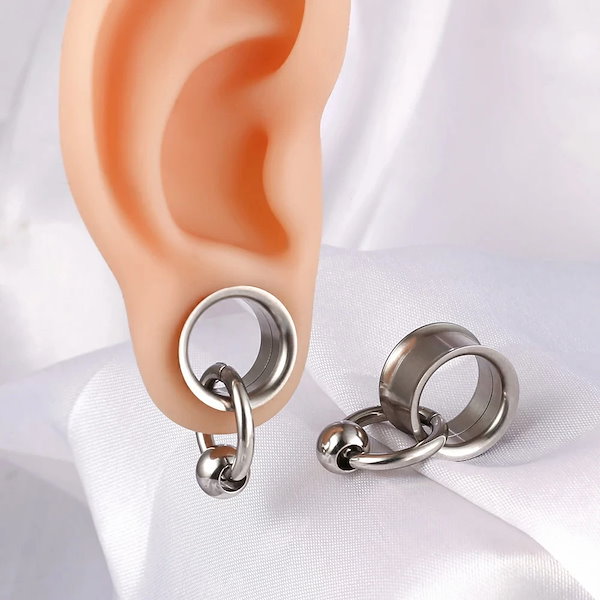 Qoo10] ボディピアス ネジ式ダブルフレアアイレッ