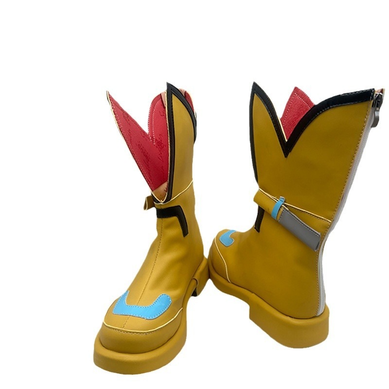 靴ジョッキーガールダブルタービンブーツ靴二次元コミック展示パフォーマンスユニバーサル靴