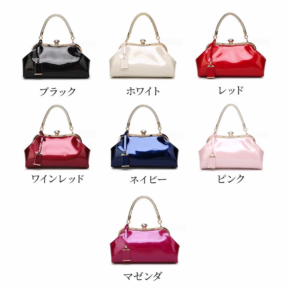 ピンクエナメルハンドバッグ ハンドバッグ レディース エナメルバッグ ミニトートバッグ 春