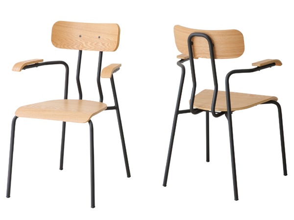 チェア アームチェア クラッシェ 2脚セット 木製 肘付き スチール 木目 ダイニングチェア デスクチェア セット スタッキング 北欧 異素材 天然木 チェア アームチェア クラッシェ 2脚セット 木製 肘付き スチール 木目 ダイニングチェア デスクチェア セット スタッキング 北欧 異素材 天然木