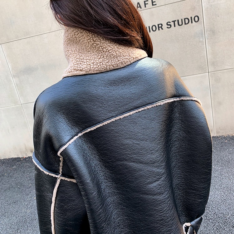 レディース フェイクレザーアウター ボア ジャケット カジュアル 襟 オーバーサイズ アウター ボア もこもこ 防寒 大人可愛い ママコーデ ママファッション 韓国 オルチャンファッション 人気 トレ レディース フェイクレザーアウター ボア ジャケット カジュアル 襟 オーバーサイズ アウター ボア もこもこ 防寒 大人可愛い ママコーデ ママファッション 韓国 オルチャンファッション 人気 トレ