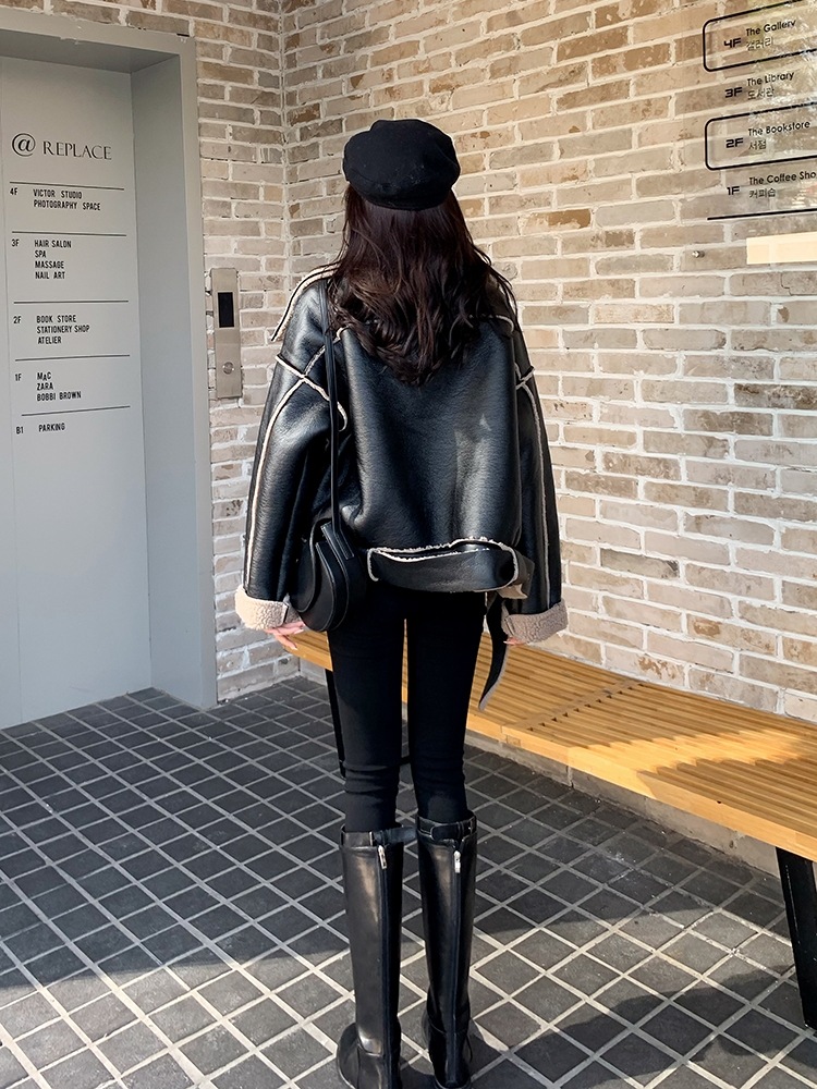 レディース フェイクレザーアウター ボア ジャケット カジュアル 襟 オーバーサイズ アウター ボア もこもこ 防寒 大人可愛い ママコーデ ママファッション 韓国 オルチャンファッション 人気 トレ レディース フェイクレザーアウター ボア ジャケット カジュアル 襟 オーバーサイズ アウター ボア もこもこ 防寒 大人可愛い ママコーデ ママファッション 韓国 オルチャンファッション 人気 トレ