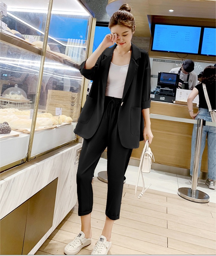 ワイドスーツセットアップ カジュアルスーツセット ウエストゴムパンツ 七分袖ジャケット トップス ボトムス パンツ セットアップ ジャケット スーツ ワイドパンツ ストレートパンツ 膝下 ロング ワイドスーツセットアップ カジュアルスーツセット ウエストゴムパンツ 七分袖ジャケット トップス ボトムス パンツ セットアップ ジャケット スーツ ワイドパンツ ストレートパンツ 膝下 ロング