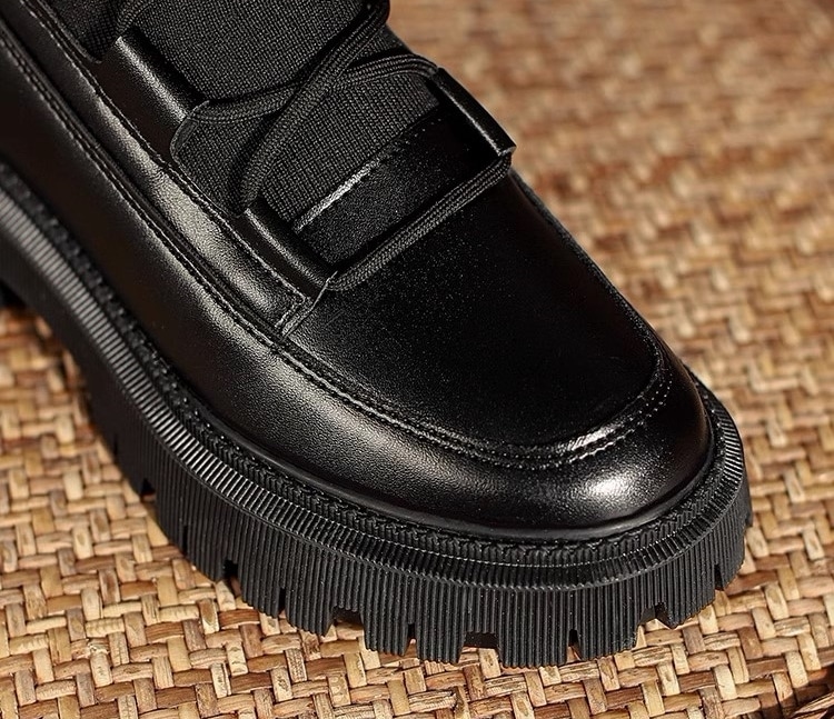 靴 シューズ レディース 2タイプ 裏起毛 あったか ブーツ ショート丈 ショートブーツ 紐 厚底 ツヤあり 皮 履きやすい 歩きやすい きれいめ オールシーズン 甘辛MIX クール モード