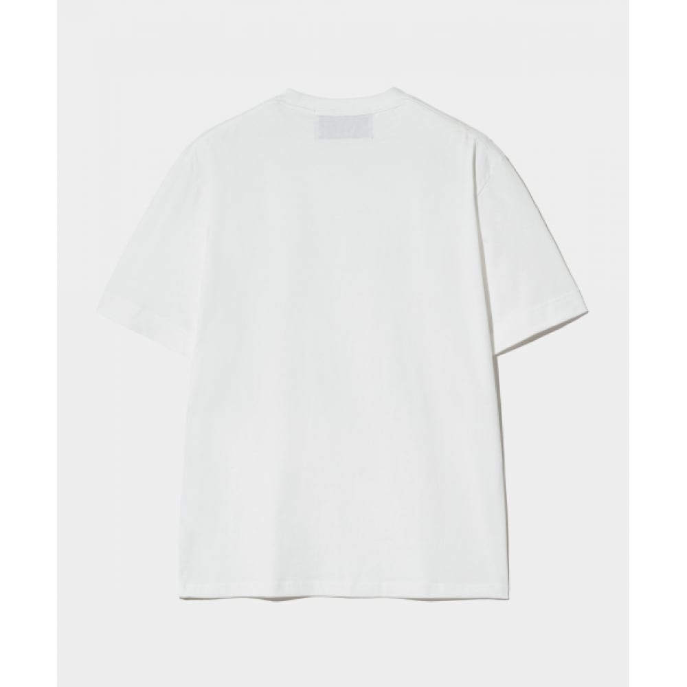 SATUR リボンシトロングラフィックショートスリーブ T シャツセッターデイホワイト