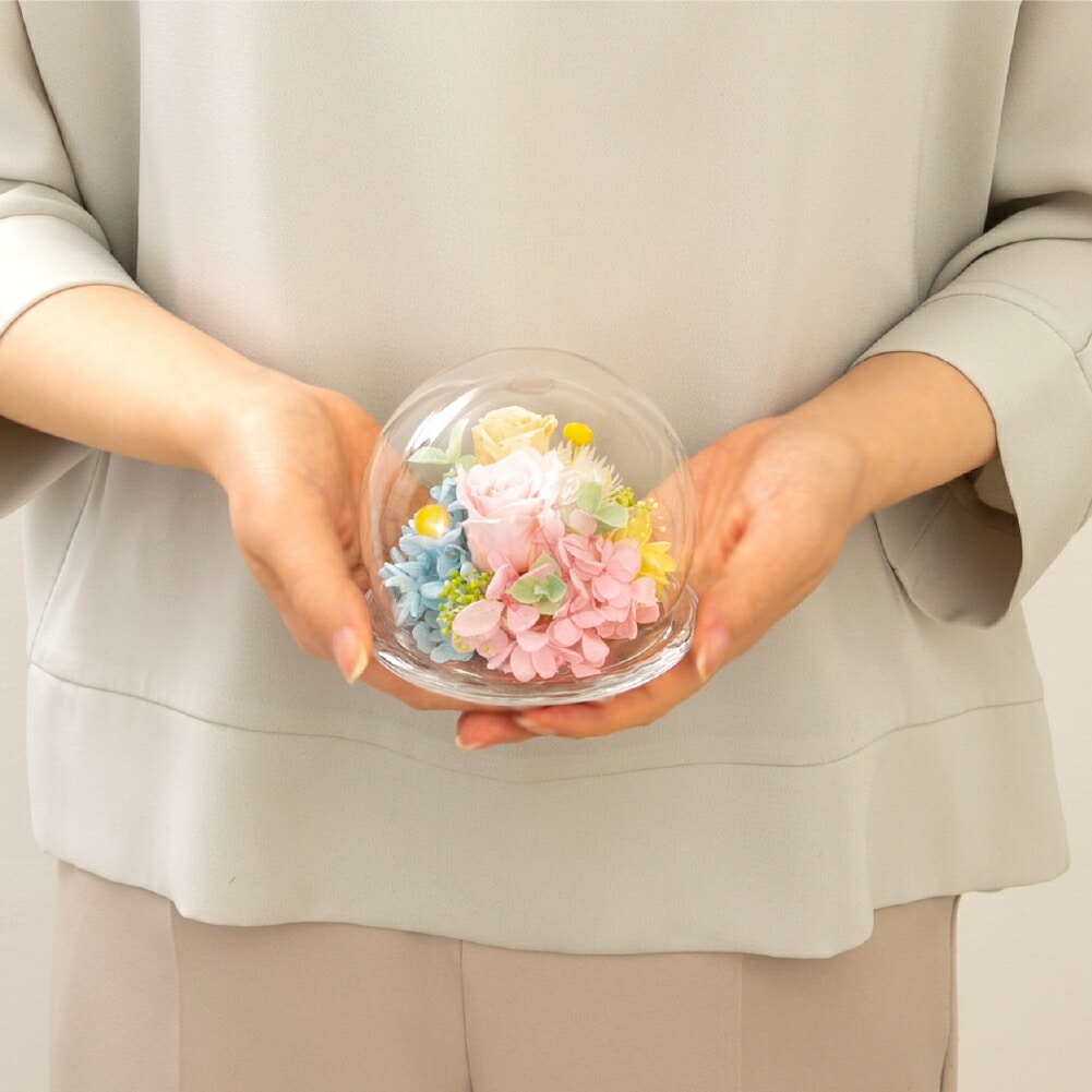 プリザーブドフラワー 誕生日 プレゼント【アマビリテ スイーツセット】ガラスドーム 敬老の日 プレゼント 誕生日 花 プレゼント 退職祝い 結婚祝い 結婚記念日 開店祝い 記念日 卒業祝い 贈り物 ギ