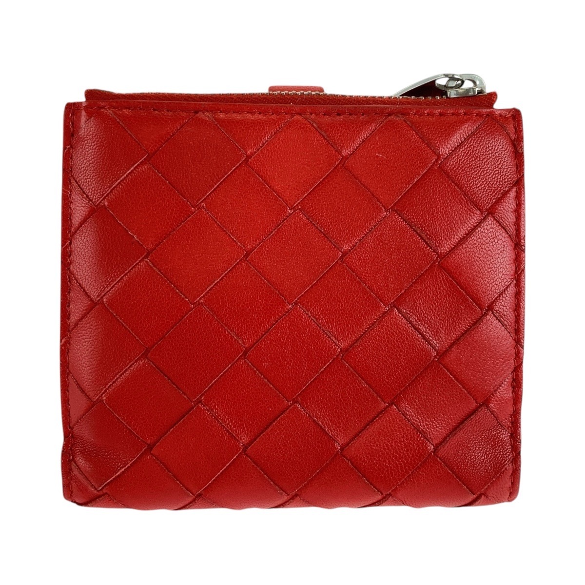美品 マキシイントレチャート レッド シルバー金具 レザー 折財布 コンパクトウォレット レディース 410707 美品 マキシイントレチャート レッド シルバー金具 レザー 折財布 コンパクトウォレット レディース 410707