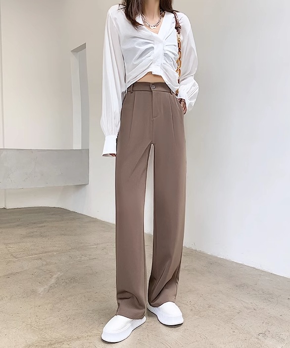 パンツ ストレートパンツ ロング ロング丈 ストレート ファスナー ポケット ハイウエスト かわいい 大人可愛い シンプル 大人 上品 おしゃれ お洒落 かっこいい 大人女子 こなれ感 クール 無地
