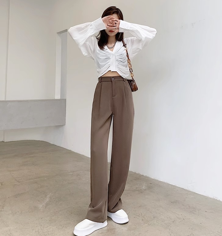 パンツ ストレートパンツ ロング ロング丈 ストレート ファスナー ポケット ハイウエスト かわいい 大人可愛い シンプル 大人 上品 おしゃれ お洒落 かっこいい 大人女子 こなれ感 クール 無地