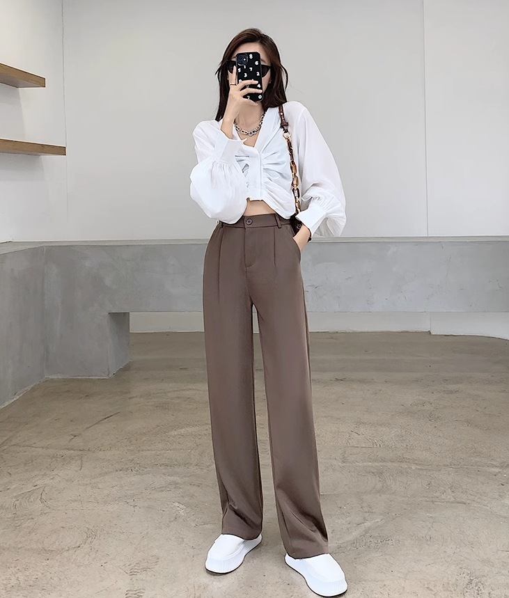 パンツ ストレートパンツ ロング ロング丈 ストレート ファスナー ポケット ハイウエスト かわいい 大人可愛い シンプル 大人 上品 おしゃれ お洒落 かっこいい 大人女子 こなれ感 クール 無地