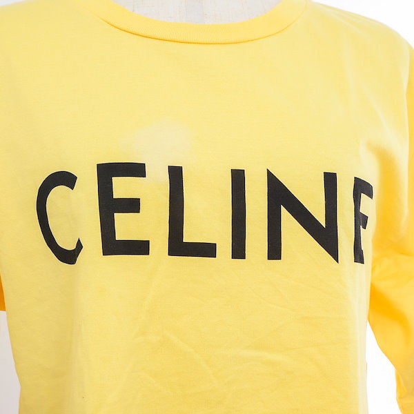 Qoo10] CELINE セリーヌ Tシャツ ショート丈 ロゴ イ