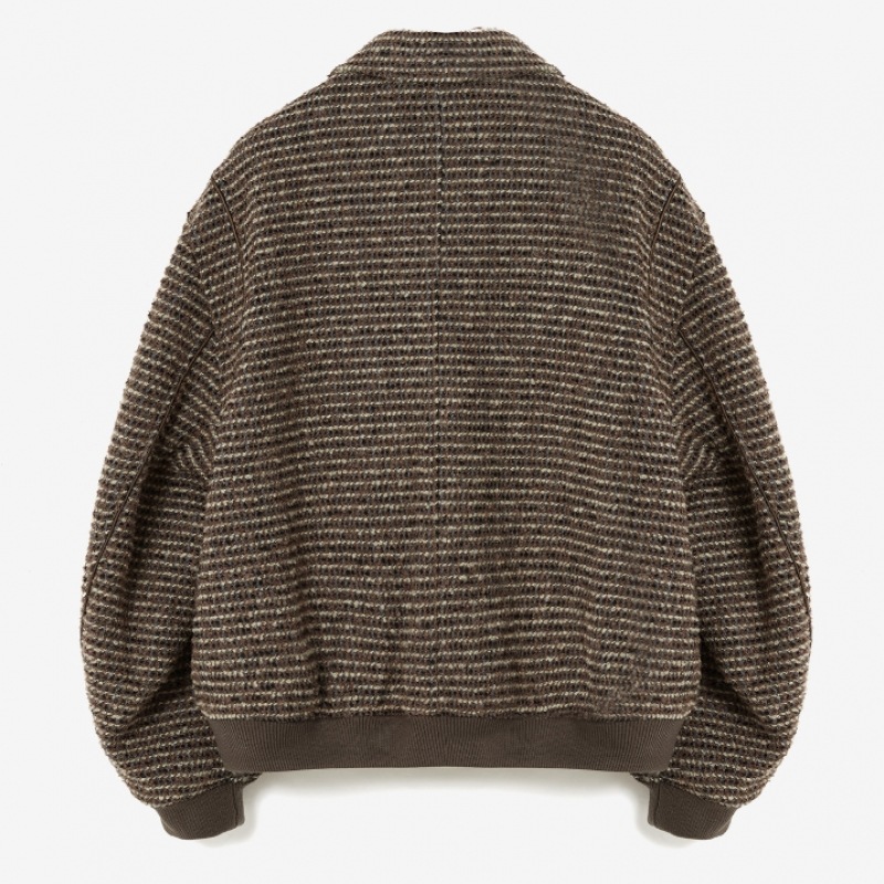 KIIMUIRアルパカウール（WOOL）2-WAYバシティジャケット_ブラウン