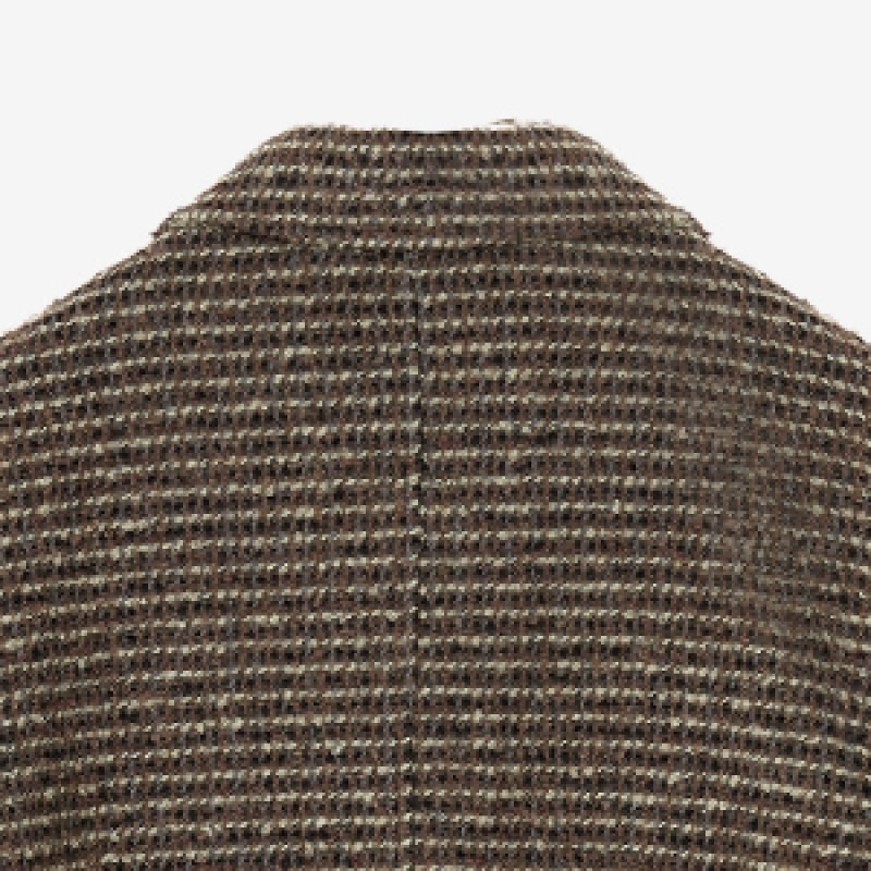 KIIMUIRアルパカウール（WOOL）2-WAYバシティジャケット_ブラウン