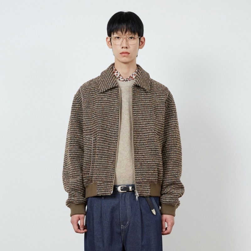 KIIMUIRアルパカウール（WOOL）2-WAYバシティジャケット_ブラウン