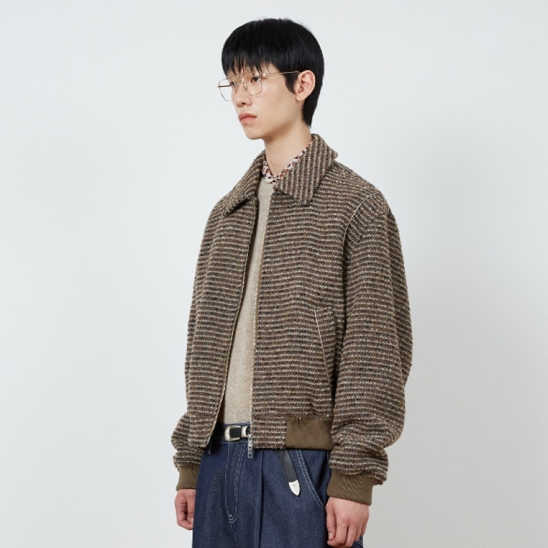 KIIMUIRアルパカウール（WOOL）2-WAYバシティジャケット_ブラウン