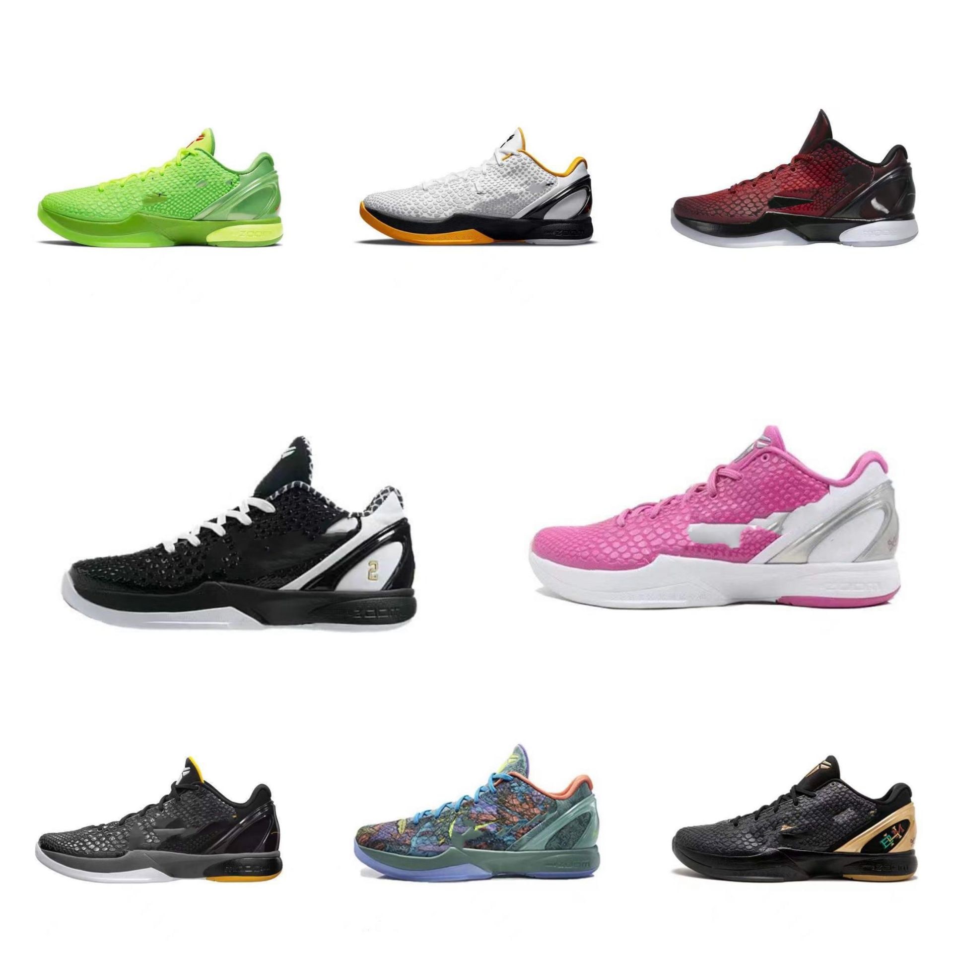 コービー 6 ブラック マンバ プレーオフ ピエロ メンズおよびレディース スポーツ バスケットボール シューズ（マーク付き）