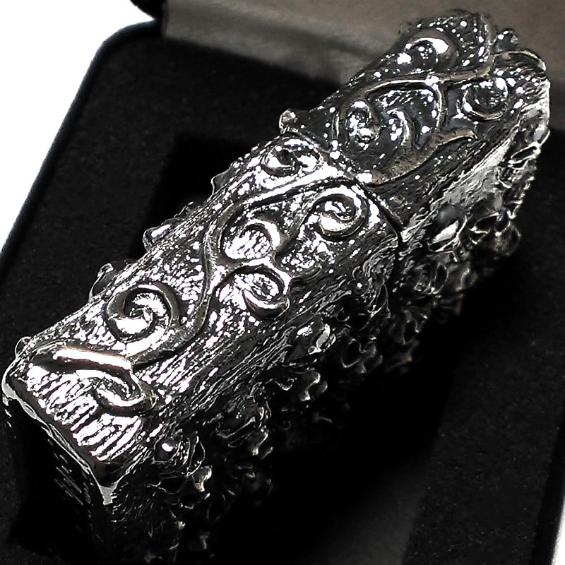 ジッポ スカルジャケット 超重厚 メタルジャケット ZIPPO ライター 5面デザイン スカル メンズ アクセサリー 銀イブシ ドクロ かっこいい プレゼント ギフト 高級感 フルメタル