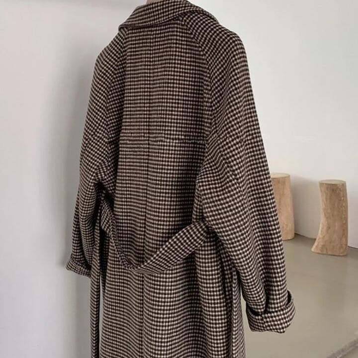 チェスターコート レディース ロングコート チェックコート ウエストベルト 秋冬春 アウター チェスターコート レディース ロングコート チェックコート ウエストベルト 秋冬春 アウター