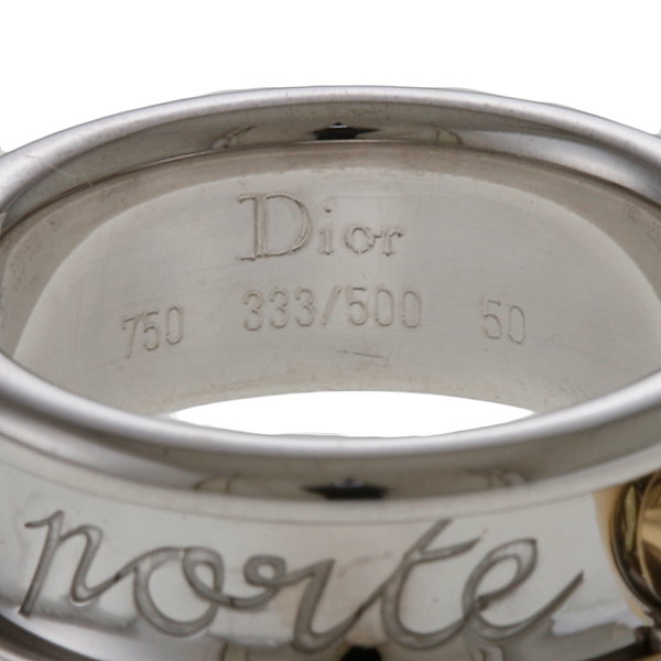 Qoo10] Dior 星 2カラー リング指輪 10号 18金