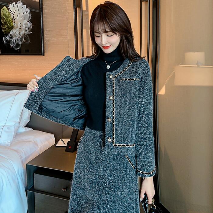 入学式 ママスーツ レディース ノーカラー ジャケット スカート ミモレ丈 卒業式 母 卒園式 入園式 セレモニー 七五三 お宮参り 母親 ママ 長袖 大人可愛い カジュアル フォーマル オフィス グ