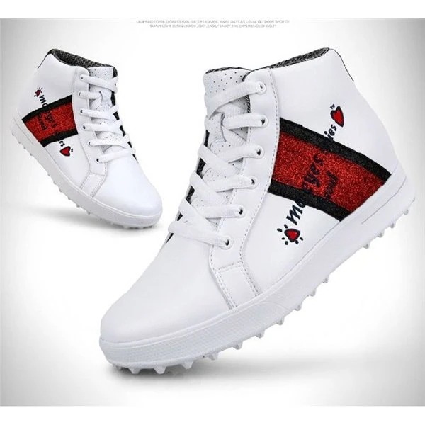 ゴルフシューズ レディース ハイカット PU カジュアル スパイクレス 軽量 スポーツ 防水 通気 ゴルフシューズ レディース ハイカット PU カジュアル スパイクレス 軽量 スポーツ 防水 通気