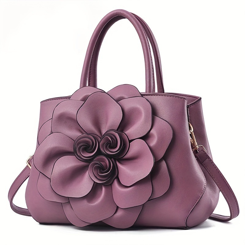 シンプル 上品 レディース ショルダーバッグ ローズ柄 花柄 大容量 軽量 通勤 通学 ママバッグ 旅行 斜めがけ 肩掛け 春 夏 秋 冬 ギフト プレゼント 高見え 大人可愛い