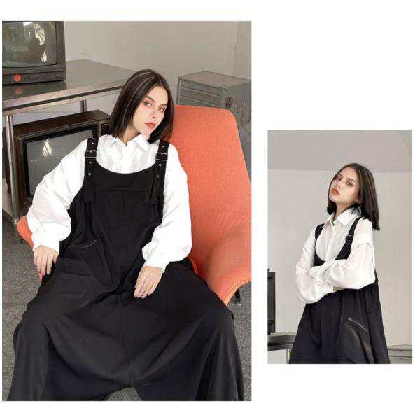 サロペット オーバーオール オールインワン レディース パンツ ワイドパンツ 作業服 ガウチョ サルエルパンツ 楽ちん ゆったり 体型カバー 送料無料