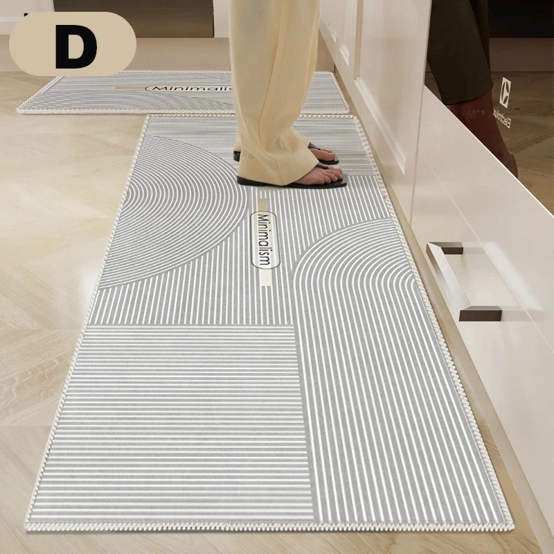 キッチンマット 60×180cm 北欧 キッチンラグ 台所マット オールシーズン インテリア マット 絨毯 洗える 滑り止め 春 夏 秋 冬 掃除が簡単 清潔 おしゃれ 敷物 屋内 玄関マット 冷え対