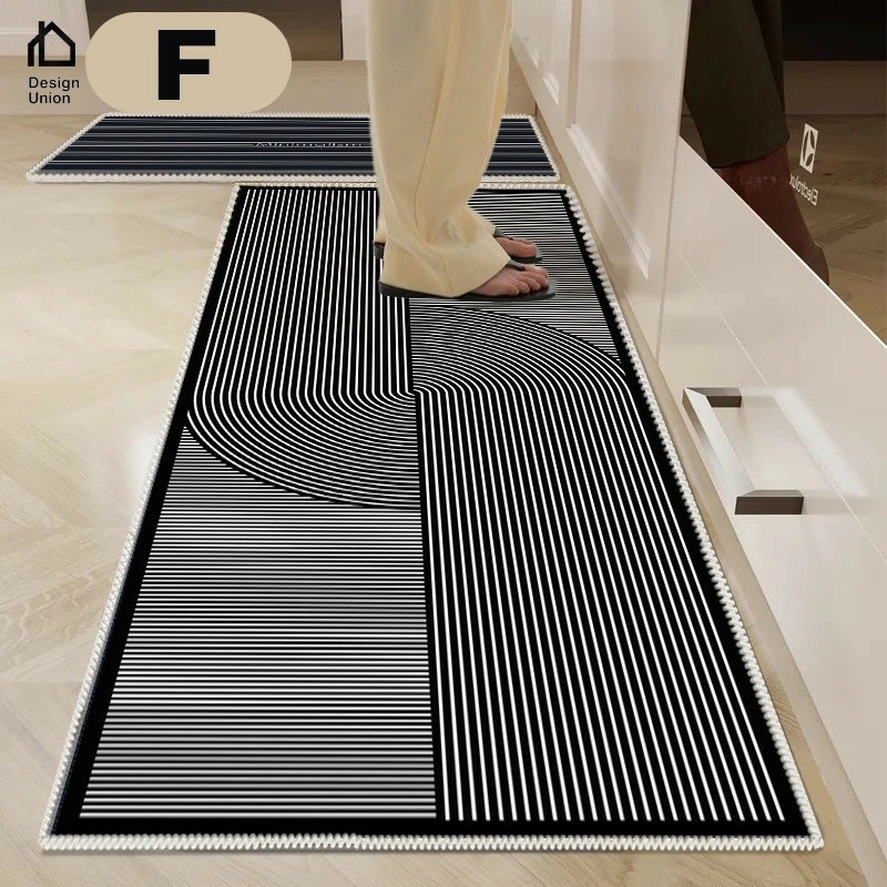 キッチンマット 60×180cm 北欧 キッチンラグ 台所マット オールシーズン インテリア マット 絨毯 洗える 滑り止め 春 夏 秋 冬 掃除が簡単 清潔 おしゃれ 敷物 屋内 玄関マット 冷え対