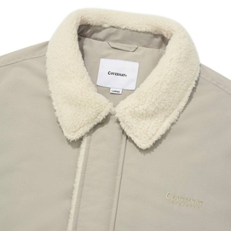 COVERNAT パディドカラ MA 1ジャケットベージュ