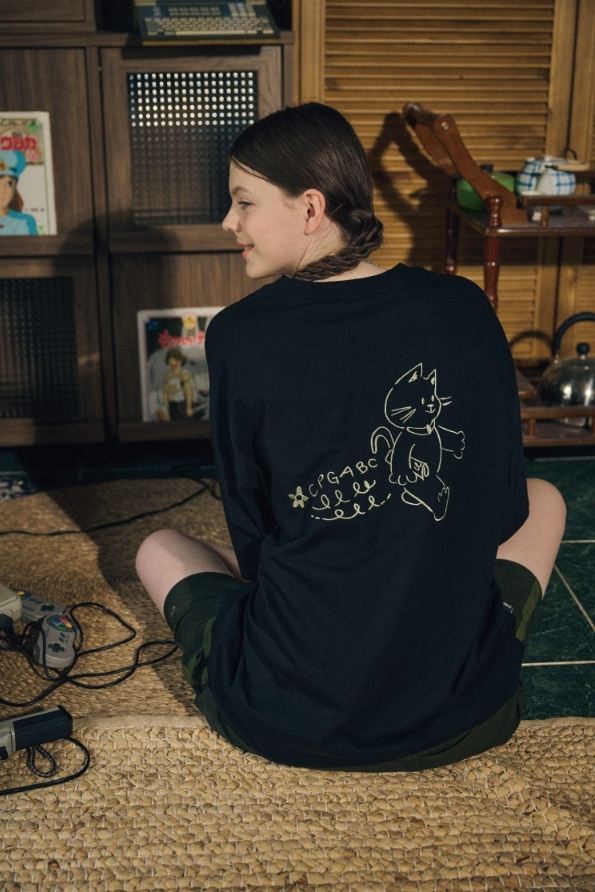 CPGN STUDIO】 ABC CAT Embroidery Short Sleeve Tee Tシャツ