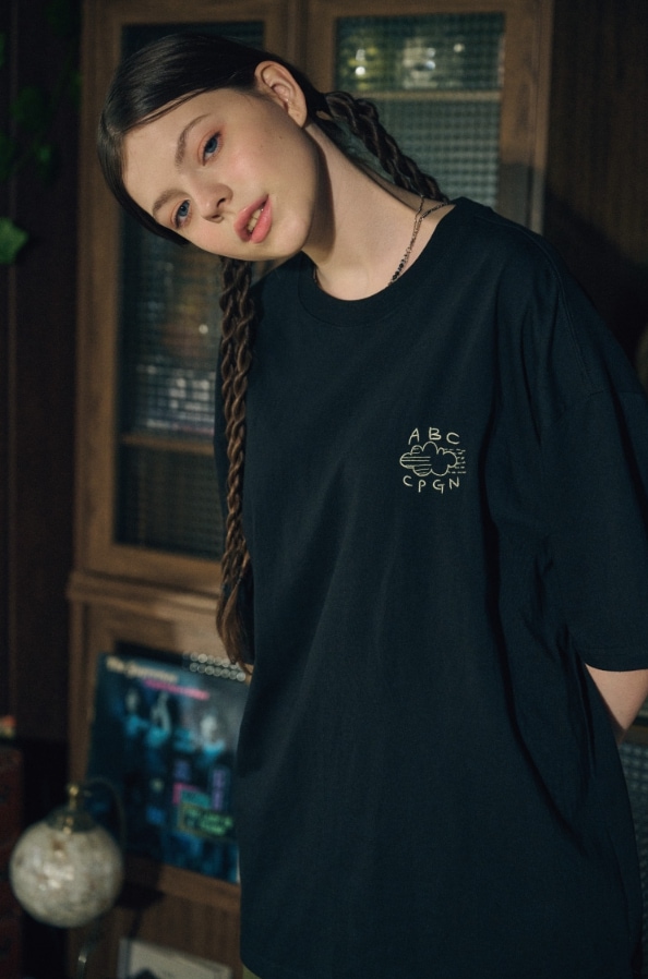 CPGN STUDIO】 ABC CAT Embroidery Short Sleeve Tee Tシャツ