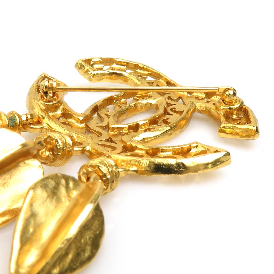 シャネル CHANEL ブローチ ココマーク メタル ゴールド レディース e58867g