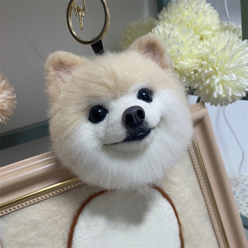 写真から作る 羊毛フェルト 人形 ミニチュア マスコット ふわふわ羊毛で作る 手作り メモリアルグッズ 犬 猫 ペット ストラップ オーダーメイド プレゼント