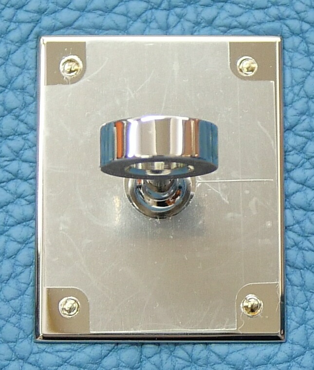 エルメス HERMES ハンドバッグ バーキン35 B刻印 SV金具 ニューブルージーン トゴ 【中古】(66389)