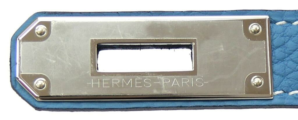 エルメス HERMES ハンドバッグ バーキン35 B刻印 SV金具 ニューブルージーン トゴ 【中古】(66389)
