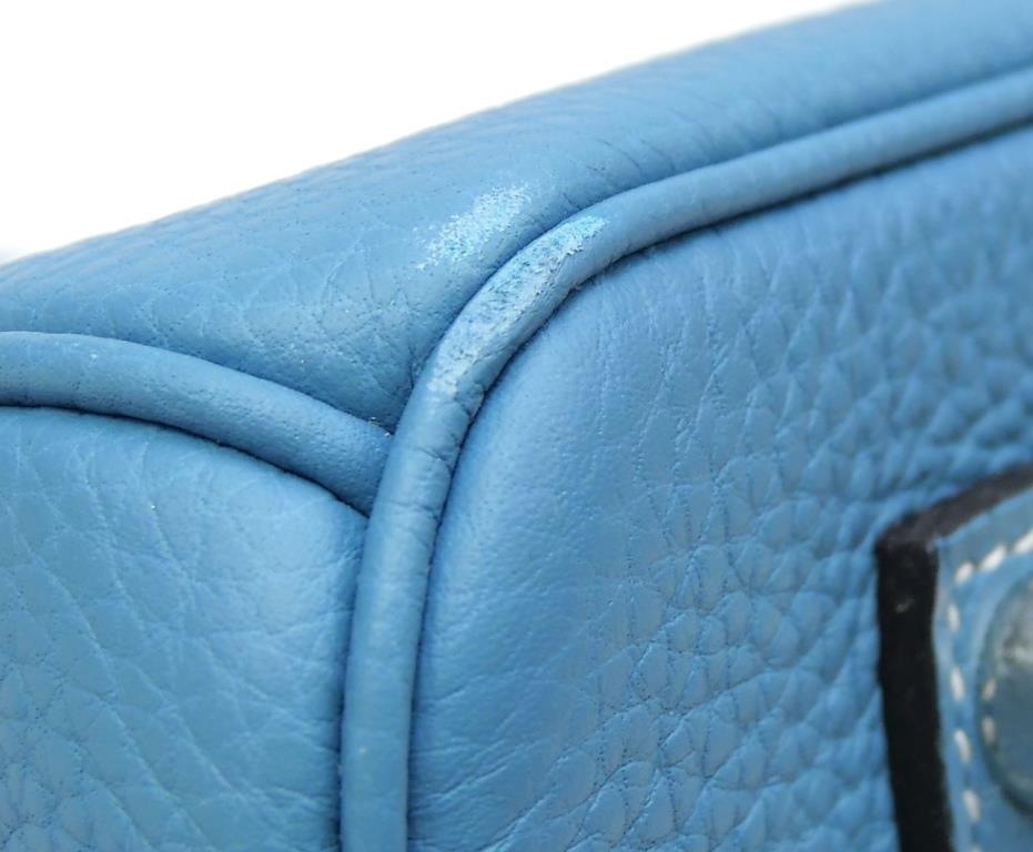 エルメス HERMES ハンドバッグ バーキン35 B刻印 SV金具 ニューブルージーン トゴ 【中古】(66389)