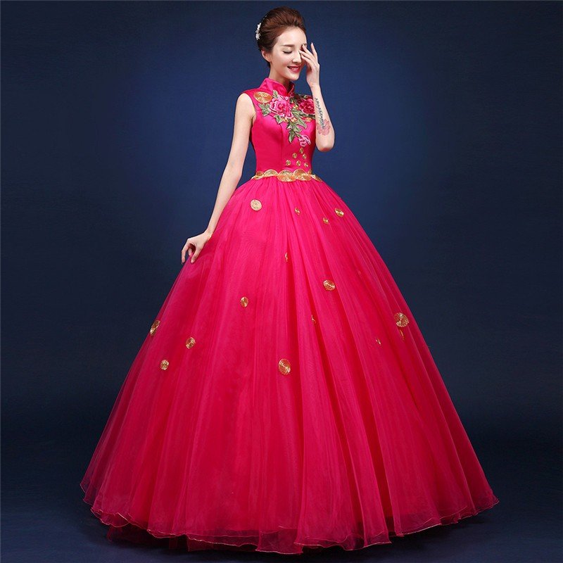 カラードレス ウェディングドレス ロング 二次会ドレス パーティードレス ロングドレス 花嫁ドレス 大きいサイズ 結婚式