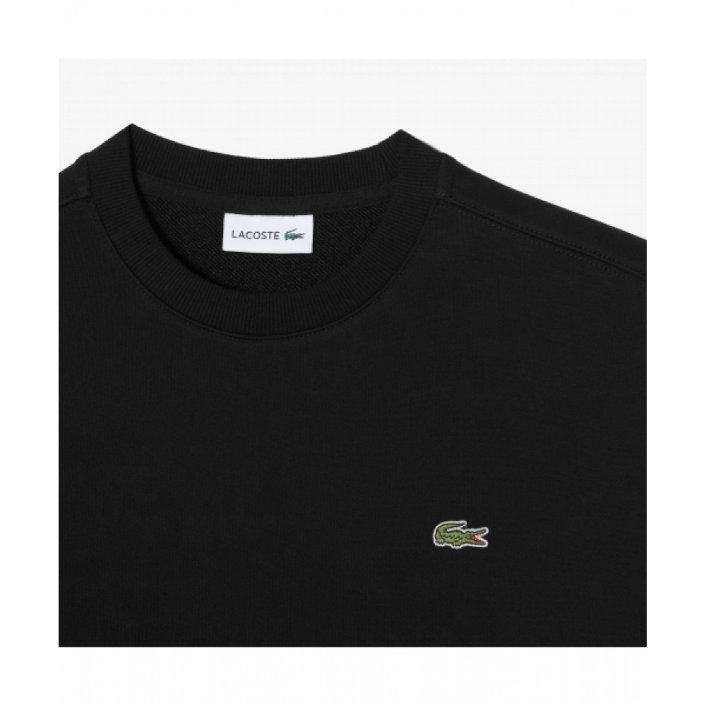 LACOSTE メンズベーシッククルーネックスウェットシャツ [ブラック]