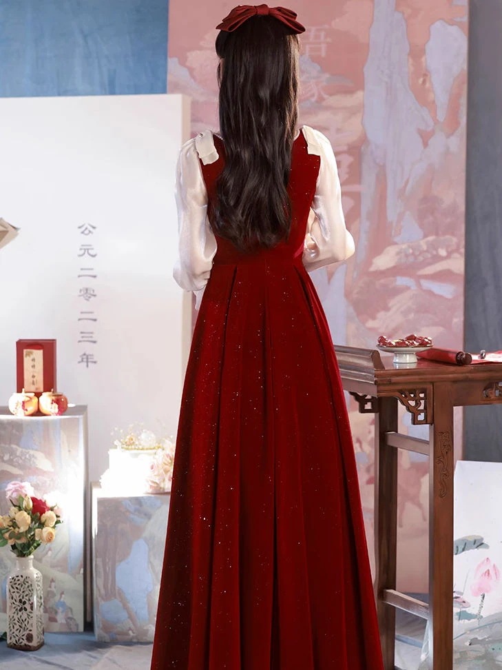 乾杯花嫁2025取得結婚証明書登録婚約ドレススカート女性宴会気質は通常着用可能 乾杯花嫁2025取得結婚証明書登録婚約ドレススカート女性宴会気質は通常着用可能