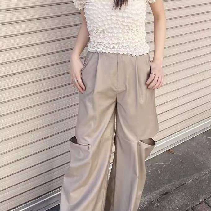 ボトムス パンツ ズボン ロングパンツ カジュアルパンツ ハイウエスト カットアウトデザイン ハイウエスト かわいい 大人可愛い きれいめ シンプル 上品 おしゃれ かっこいい カジュアル こなれ感 ボトムス パンツ ズボン ロングパンツ カジュアルパンツ ハイウエスト カットアウトデザイン ハイウエスト かわいい 大人可愛い きれいめ シンプル 上品 おしゃれ かっこいい カジュアル こなれ感