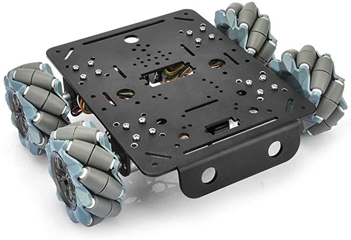 OSOYOO メカナムホイール ロボットカーシャーシ 4WD 80mm DC12Vモーター Ardu