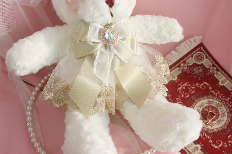 ホワイトゴールドフラワーウェディングベアバッグlolitaソフトキュートぬいぐるみベアバッグloli ホワイトゴールドフラワーウェディングベアバッグlolitaソフトキュートぬいぐるみベアバッグloli