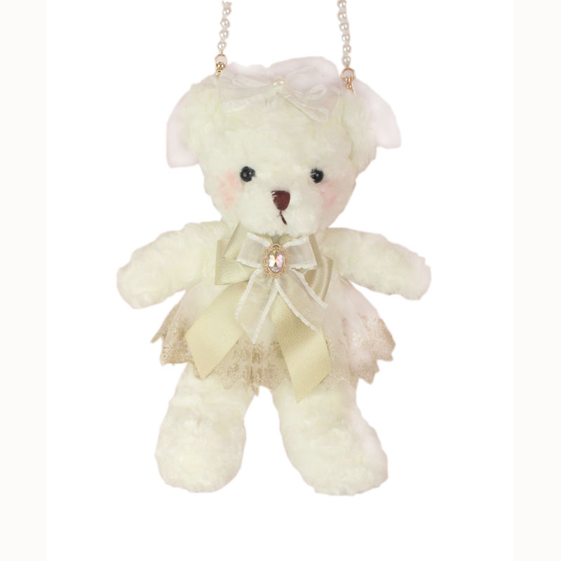 ホワイトゴールドフラワーウェディングベアバッグlolitaソフトキュートぬいぐるみベアバッグloli ホワイトゴールドフラワーウェディングベアバッグlolitaソフトキュートぬいぐるみベアバッグloli