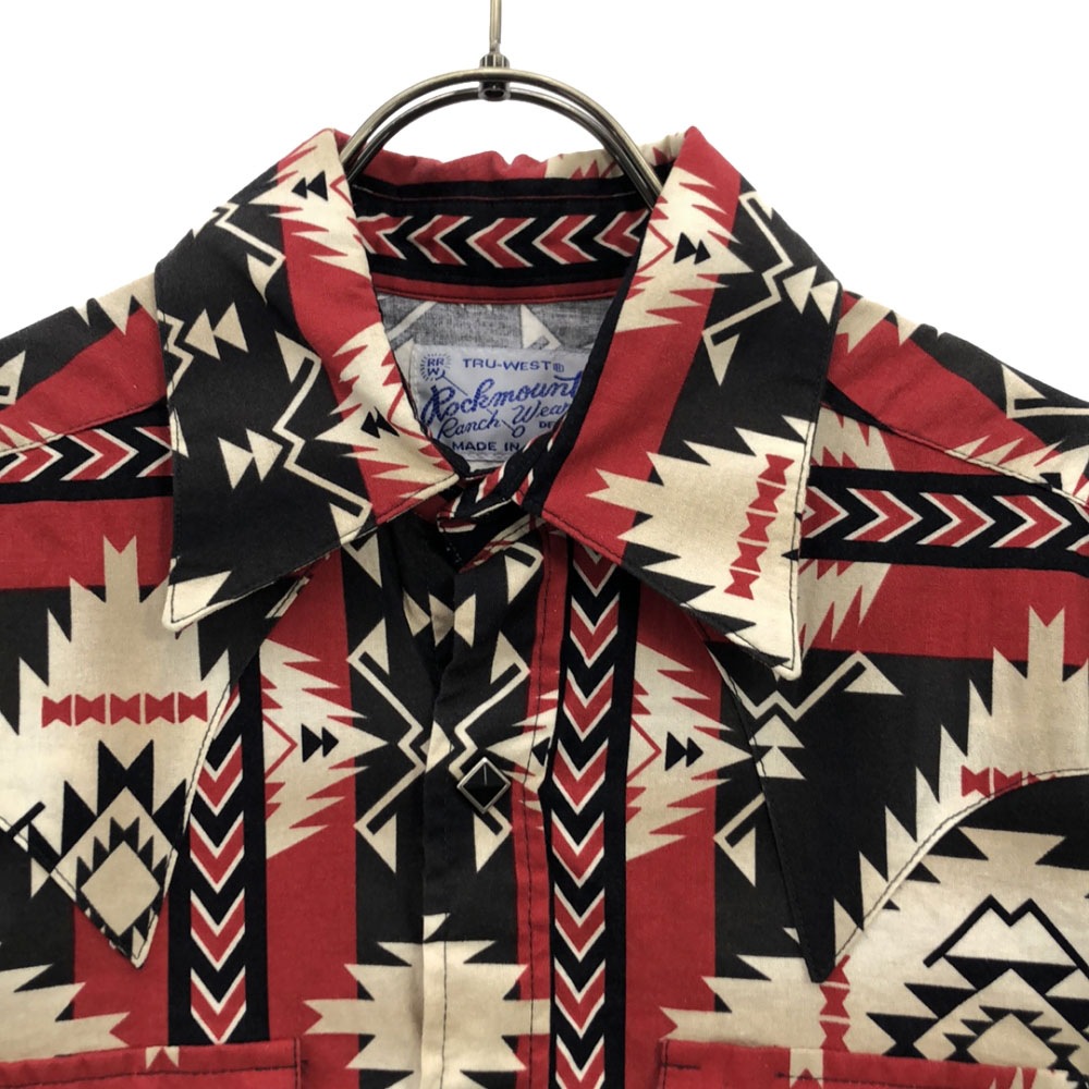 70s USA製 ネイティブ 長袖 ウエスタンシャツ 14.5 オールド ヴィンテージ メンズ 70s USA製 ネイティブ 長袖 ウエスタンシャツ 14.5 オールド ヴィンテージ メンズ