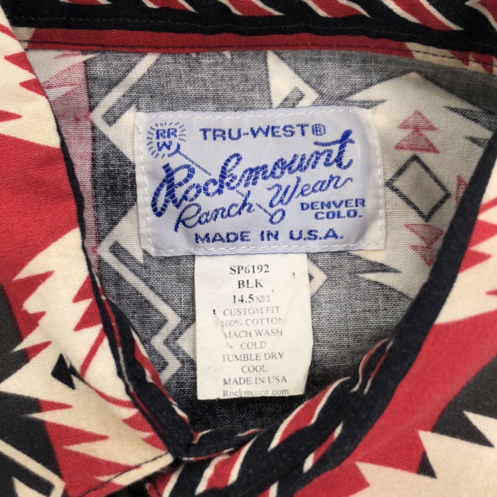 70s USA製 ネイティブ 長袖 ウエスタンシャツ 14.5 オールド ヴィンテージ メンズ 70s USA製 ネイティブ 長袖 ウエスタンシャツ 14.5 オールド ヴィンテージ メンズ